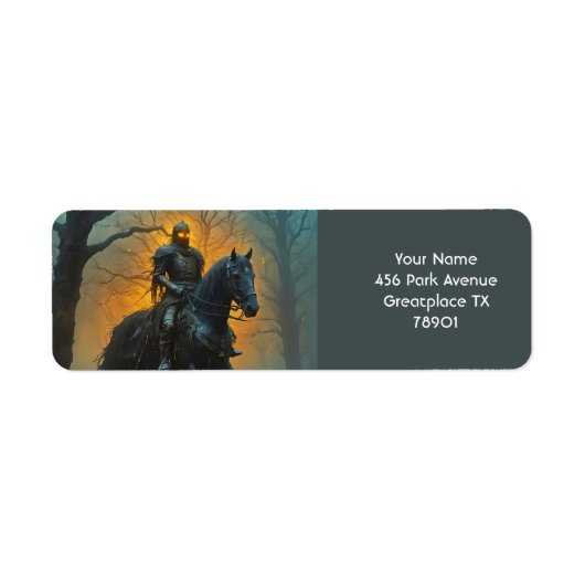 ファンタジーかわいい見知らぬ馬の夜 ラベル (正面)