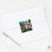 ファンタジーかわいい許可なし記号 スクエアシール (封筒)