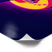 ファンタジーかわいい象遊のギター ポスター (コーナー)