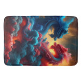 ファンタジーかわいい赤い龍 バスマット (正面)