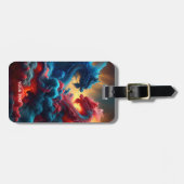 ファンタジーかわいい赤い龍 ラゲッジタグ (正面横)