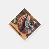 ファンタジーかわいい踊りパンサー群衆 スタンダードカクテルナプキン (角)