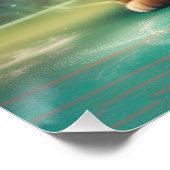 ファンタジーかわいい遊ネコのテニス ポスター (コーナー)