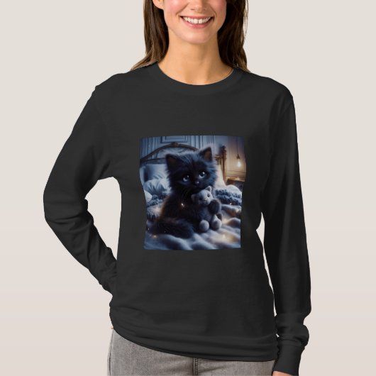 ファンタジーかわいい部屋子猫おもちゃ Tシャツ (正面)