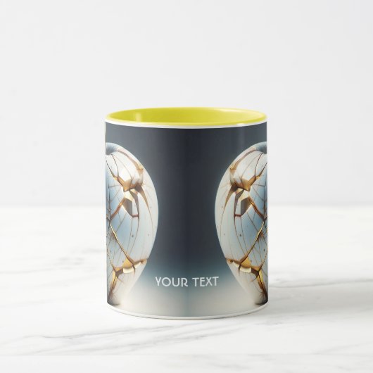 ファンタジーかわいい金継焼きリンゴ マグカップ (中央)