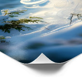 ファンタジーかわいい雪の白い孔雀 ポスター (コーナー)