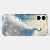 ファンタジーかわいい雪の白い孔雀 Case-Mate iPhoneケース (裏面 (横))