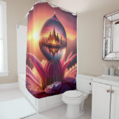 ファンタジーかわいい露の花 シャワーカーテン (インサイチュ)