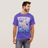 ファンタジーかわいい青い花畑 Tシャツ (正面フル)