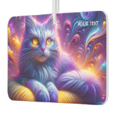 ファンタジーかわいい青紫色の猫 カーエアーフレッシュナー (左)
