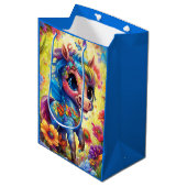 ファンタジーかわいい馬の動物 ミディアムペーパーバッグ (正面アングル)