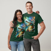 ファンタジーかわいい魔法のワニのジャングル Tシャツ (ユニセックス)
