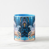 ファンタジーかわいい鮮やかなアイスキャリッジ冬 マグカップ (中央)