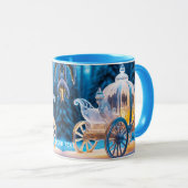 ファンタジーかわいい鮮やかなアイスキャリッジ冬 マグカップ (正面右)