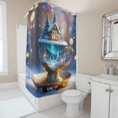 ファンタジーかわいい鮮やかなカップウィンターアイス シャワーカーテン (インサイチュ)