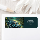 ファンタジーかわいい鮮やかなカニワニの森 ラベル (インサイチュ)