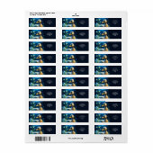 ファンタジーかわいい鮮やかなガラスのアヒルの花 ラベル (フルシート)