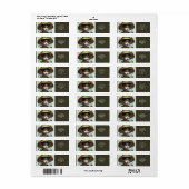 ファンタジーかわいい鮮やかなキノコの森の少女 ラベル (フルシート)