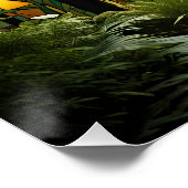 ファンタジーかわいい鮮やかなステンドグラスの女性 ポスター (コーナー)