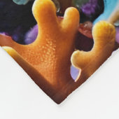 ファンタジーかわいい鮮やかなタコの海 フリースブランケット (角)