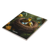 ファンタジーかわいい鮮やかなネスティングフィンチズフォレスト タイル (側面)