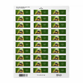 ファンタジーかわいい鮮やかなパンダ竹車 ラベル (フルシート)