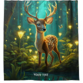 ファンタジーかわいい鮮やかなベビーディアフォレスト シャワーカーテン (正面)