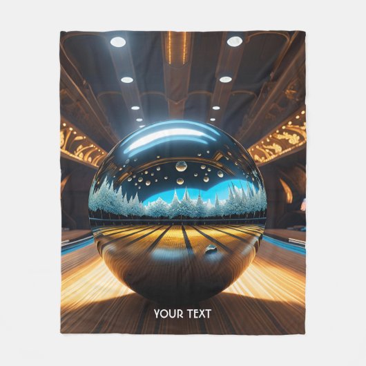 ファンタジーかわいい鮮やかなボーリングガラスボール フリースブランケット (正面)