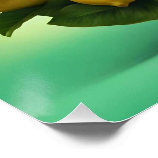 ファンタジーかわいい鮮やかなレモンおもしろいの生き物 ポスター (コーナー)