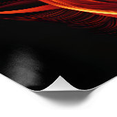 ファンタジーかわいい鮮やかな女の子の炎 ポスター (コーナー)