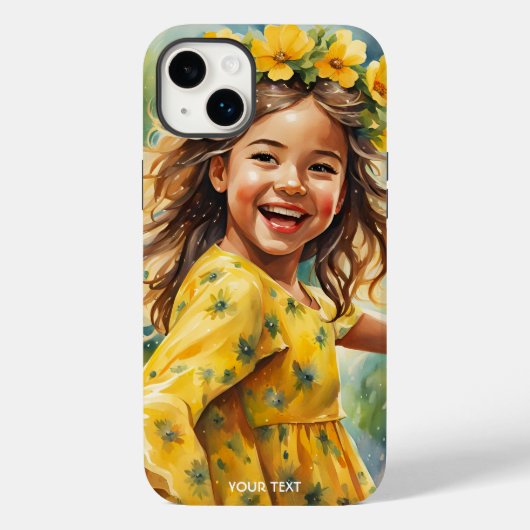 ファンタジーかわいい鮮やかな女の子の花雨 Case-Mate iPhoneケース (裏面)