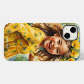 ファンタジーかわいい鮮やかな女の子の花雨 Case-Mate iPhoneケース (裏面 (横))