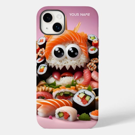 ファンタジーかわいい鮮やかな寿司おもしろい生き物 Case-Mate iPhoneケース (裏面)