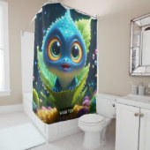 ファンタジーかわいい鮮やかな海の美しい生き物 シャワーカーテン (インサイチュ)