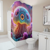 ファンタジーかわいい鮮やかな目の海の生物 シャワーカーテン (インサイチュ)