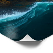 ファンタジーかわいい鮮やかな目の海嵐 ポスター (コーナー)