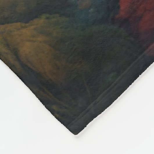 ファンタジーかわいい鮮やかな花サイ威厳のあるノ フリースブランケット (角)