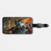 ファンタジーかわいい鮮やかな花サイ威厳のあるノ ラゲッジタグ (裏面横)