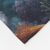 ファンタジーかわいい鮮やかな花サメの波 フリースブランケット (角)