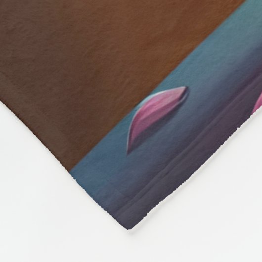 ファンタジーかわいい鮮やかな花瓶鮮やかの花 フリースブランケット (角)