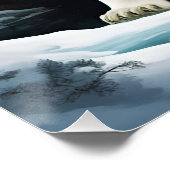 ファンタジーかわいい鮮威厳のあるやかなホッキョクグマ ポスター (コーナー)