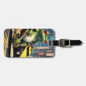 ファンタジーかわいい鮮日本のやかなカエル入れ ラゲッジタグ (正面横)