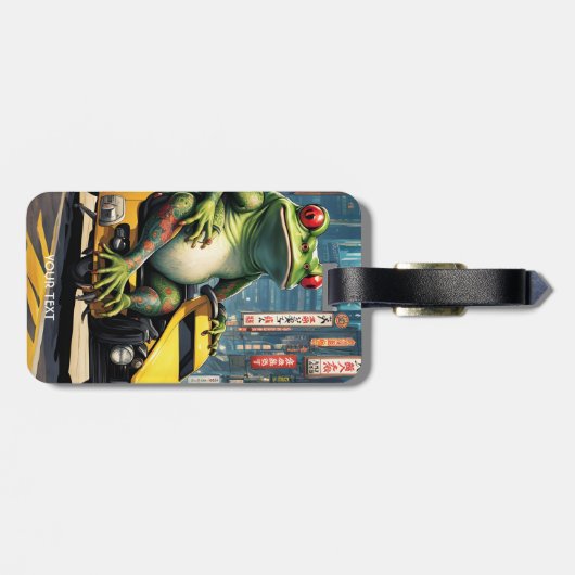 ファンタジーかわいい鮮日本のやかなカエル入れ ラゲッジタグ (裏面横)