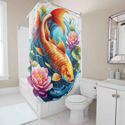 ファンタジーかわいい鮮魚の海の花 シャワーカーテン (インサイチュ)