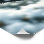 ファンタジーかわいい鳥の帽子の雪 ポスター (コーナー)