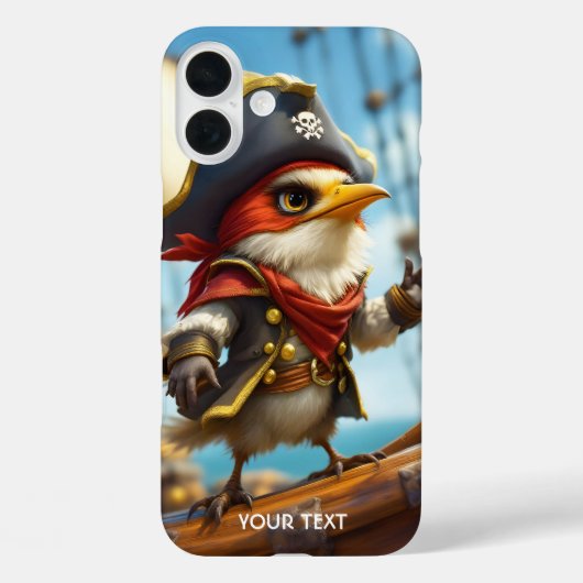 ファンタジーかわいい鳥キャプテン・パイレーツ Case-Mate iPhoneケース (裏面)
