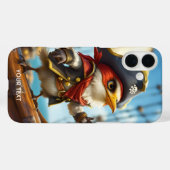 ファンタジーかわいい鳥キャプテン・パイレーツ Case-Mate iPhoneケース (裏面 (横))