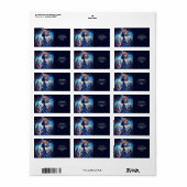 ファンタジーかわいい黒の美しい女性 ラベル (フルシート)