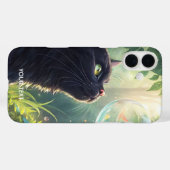 ファンタジーかわいい黒猫の森 Case-Mate iPhoneケース (裏面 (横))