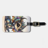 ファンタジーかわいい龍ステンドグラス ラゲッジタグ (正面横)